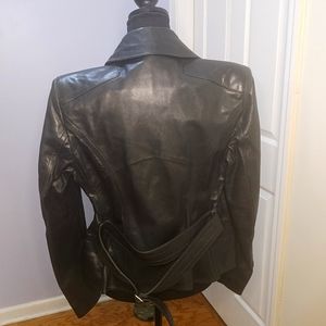 Hunter Green size 8 Calvin Klein leather Jacket